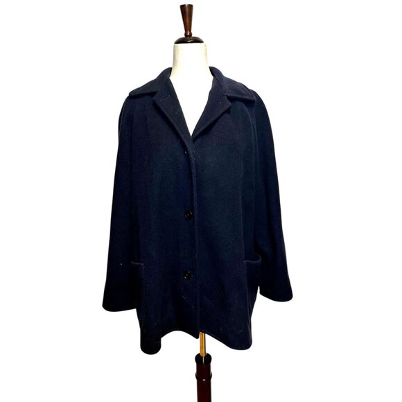L.L. Bean Vintage Wool Peacoat Women’s Small | Classic Navy Swing Coat | Made in - Picture 2 of 9